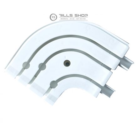 Mennyezeti sín, lezáró ív, 3 soros, fehér, 2 db / cs